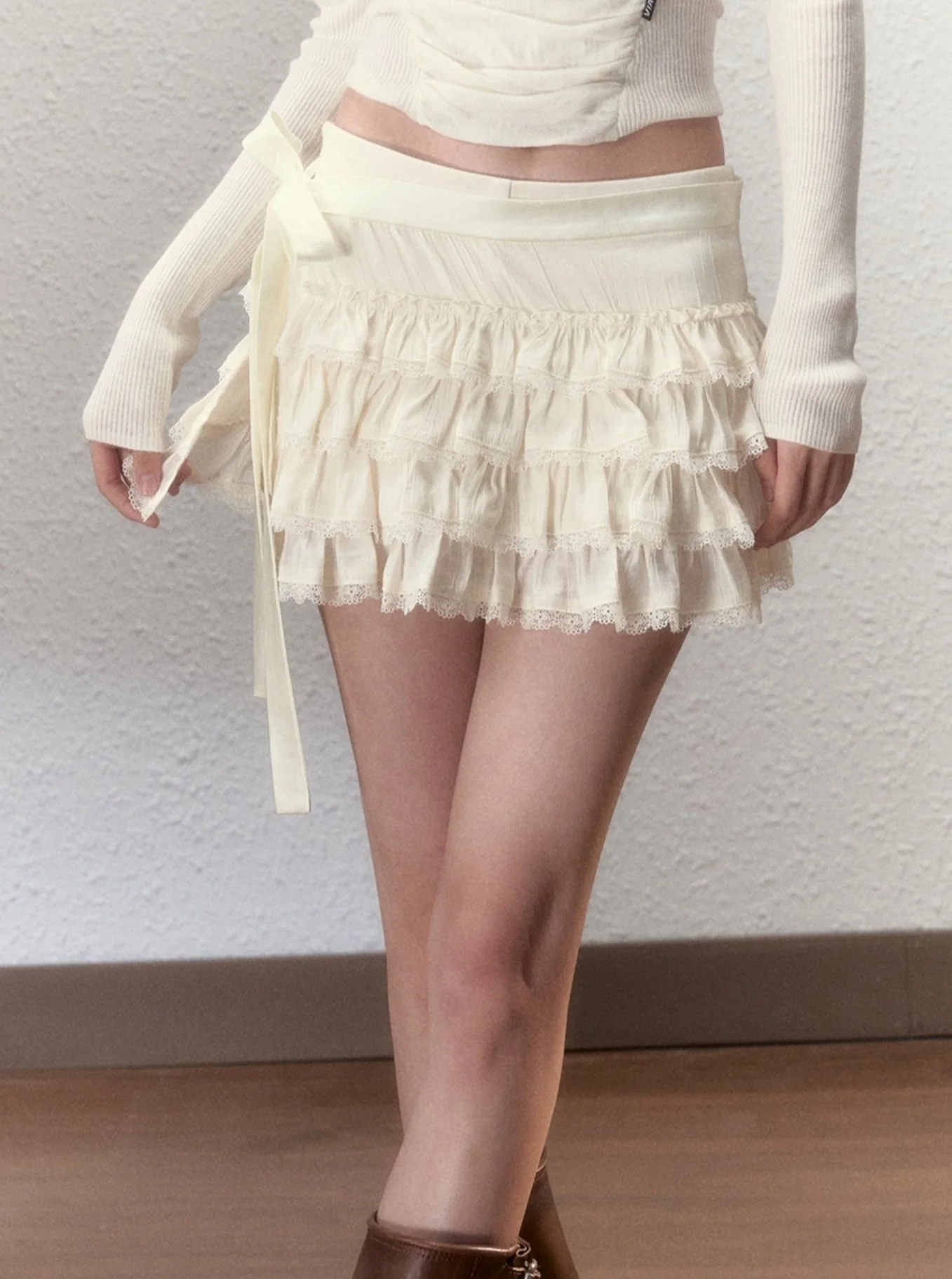 Industrial Strap Bow A-Line Skirt Set