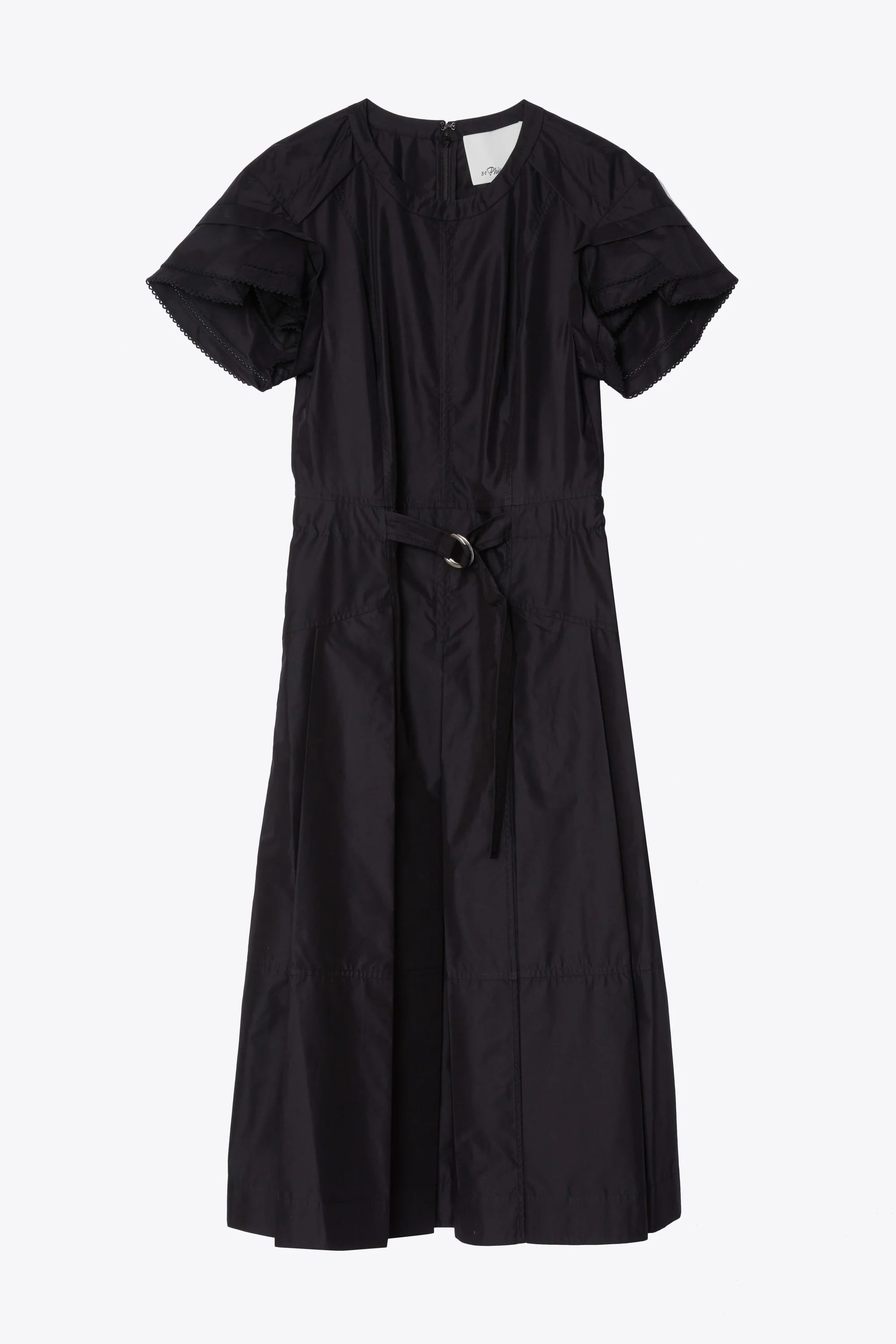 Cascade Petal Sleeve Shirt Dress