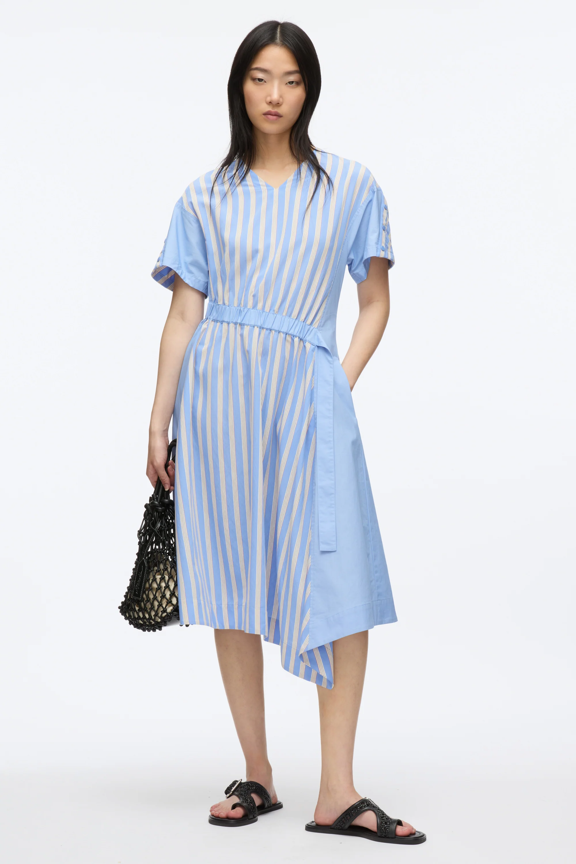 V Neck Dress with Elasticated Waist